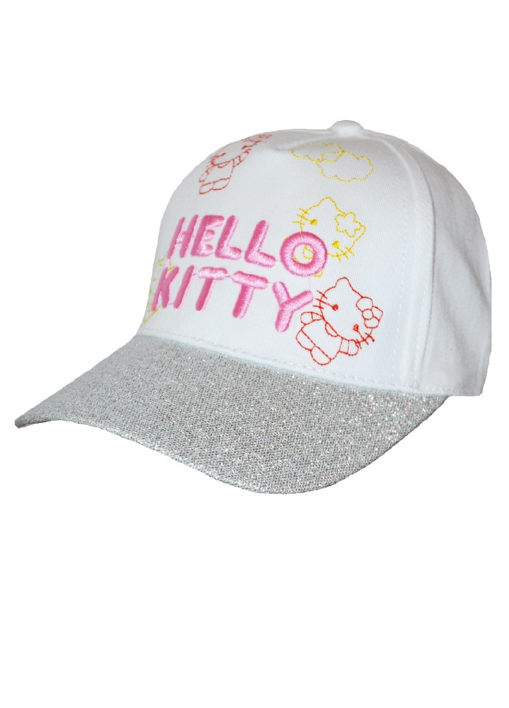 

Кепка детская для девочки с текстом hello kitty 54 см белый (YK-171-13)