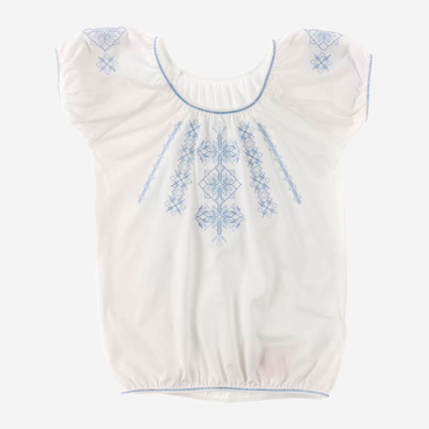 

Вышиванка Фламинго 719-101 110 см Голубой/Белый