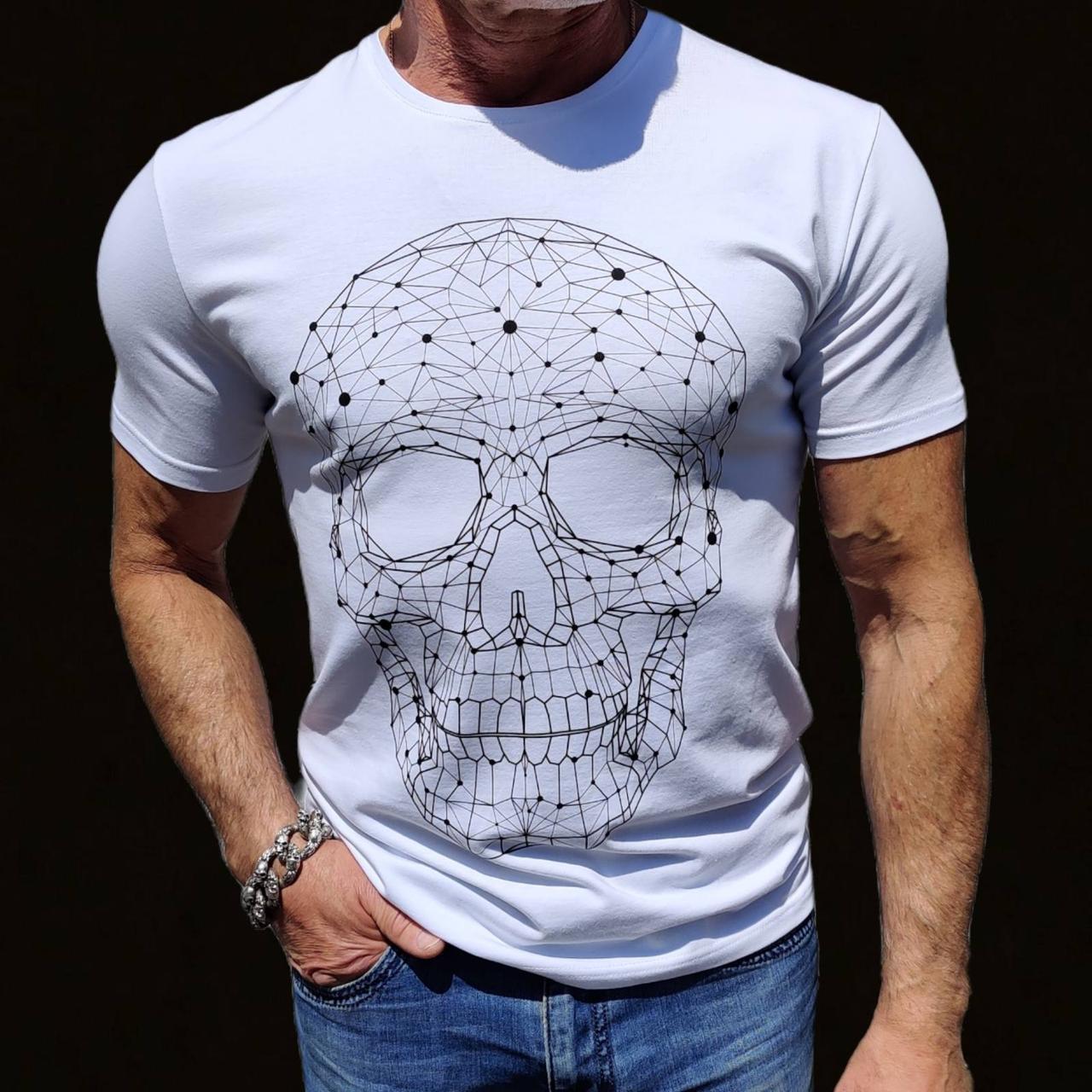 

Футболка чоловіча Doberman "Dimond Skull" - білий, Футболка чоловіча Doberman "Dimond Skull" 2XL- білий