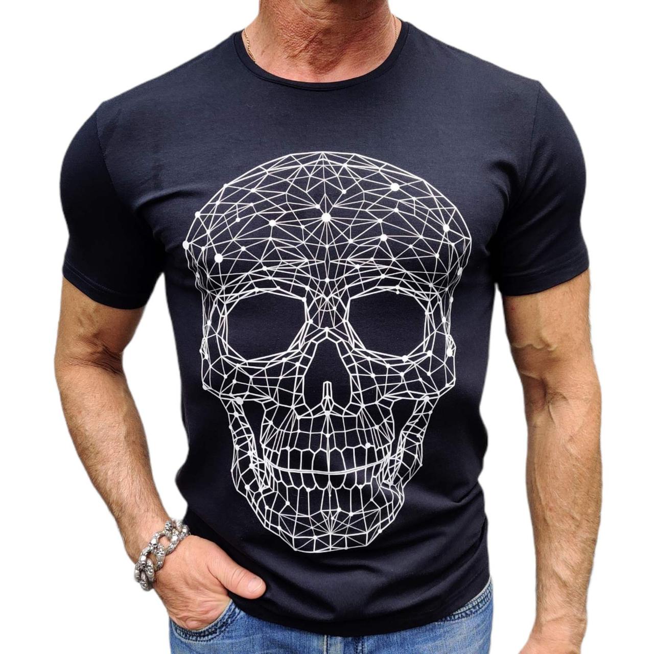 

Футболка чоловіча Doberman "Dimond Skull"  темно-синій, Футболка чоловіча Doberman "Dimond Skull" 2XL темно-синій