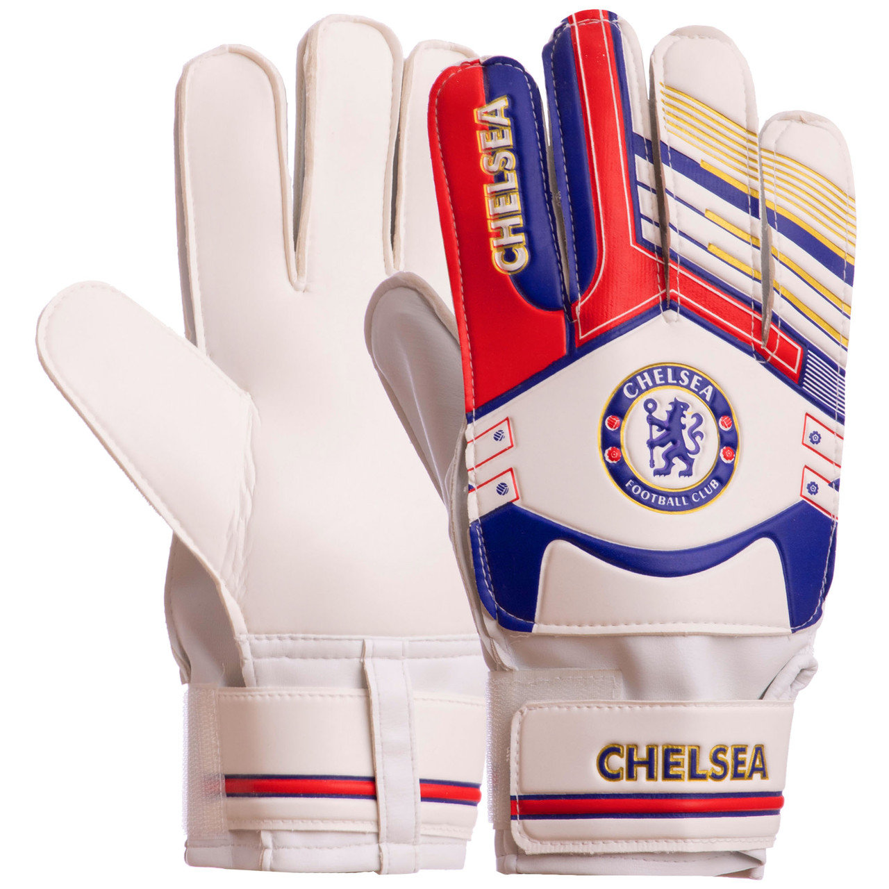

Перчатки вратарские PROFI CHELSEA Champ 6460 размер 10 White-Blue