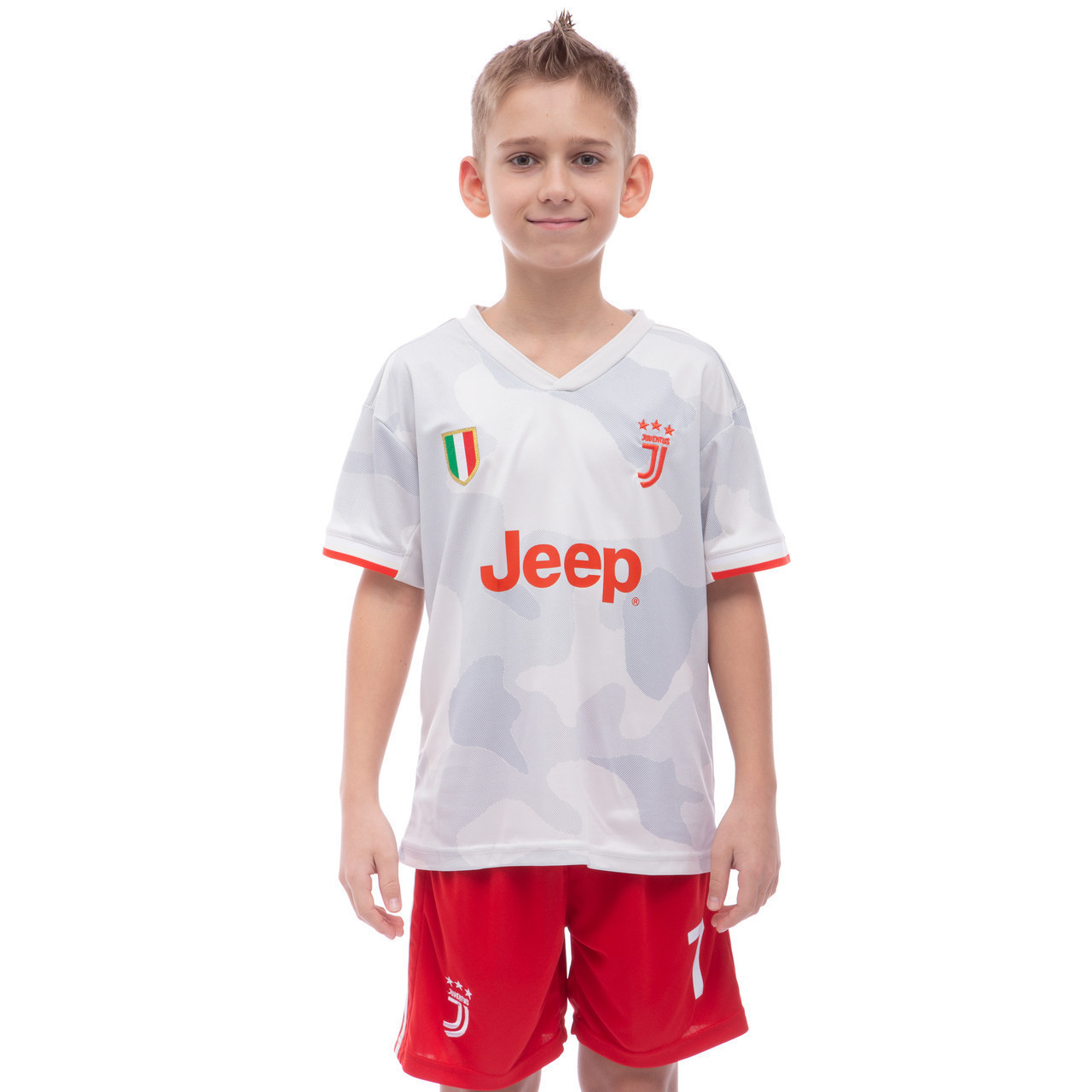 

Форма футбольная детская JUVENTUS RONALDO Ювентус Zelart Champ гостевая 1035 XL (28) рост 150-155 см