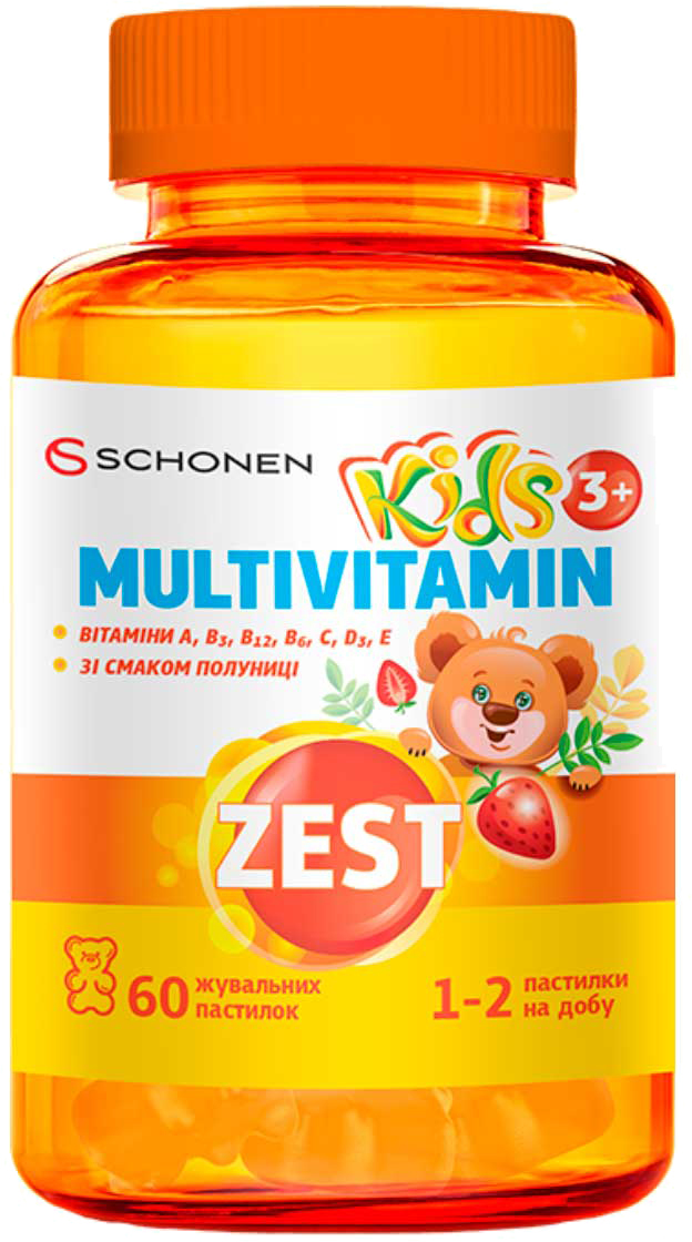 

Зест ZEST Кидз Жевательные пастилки Мультивитамин 60 шт (000001224)