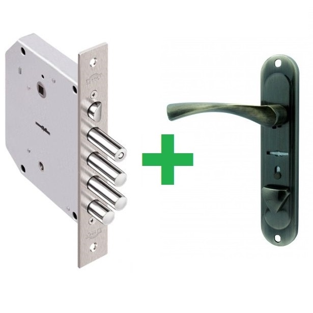 

Замок Эльбор Базальт 1.05.42 с ручками бронза