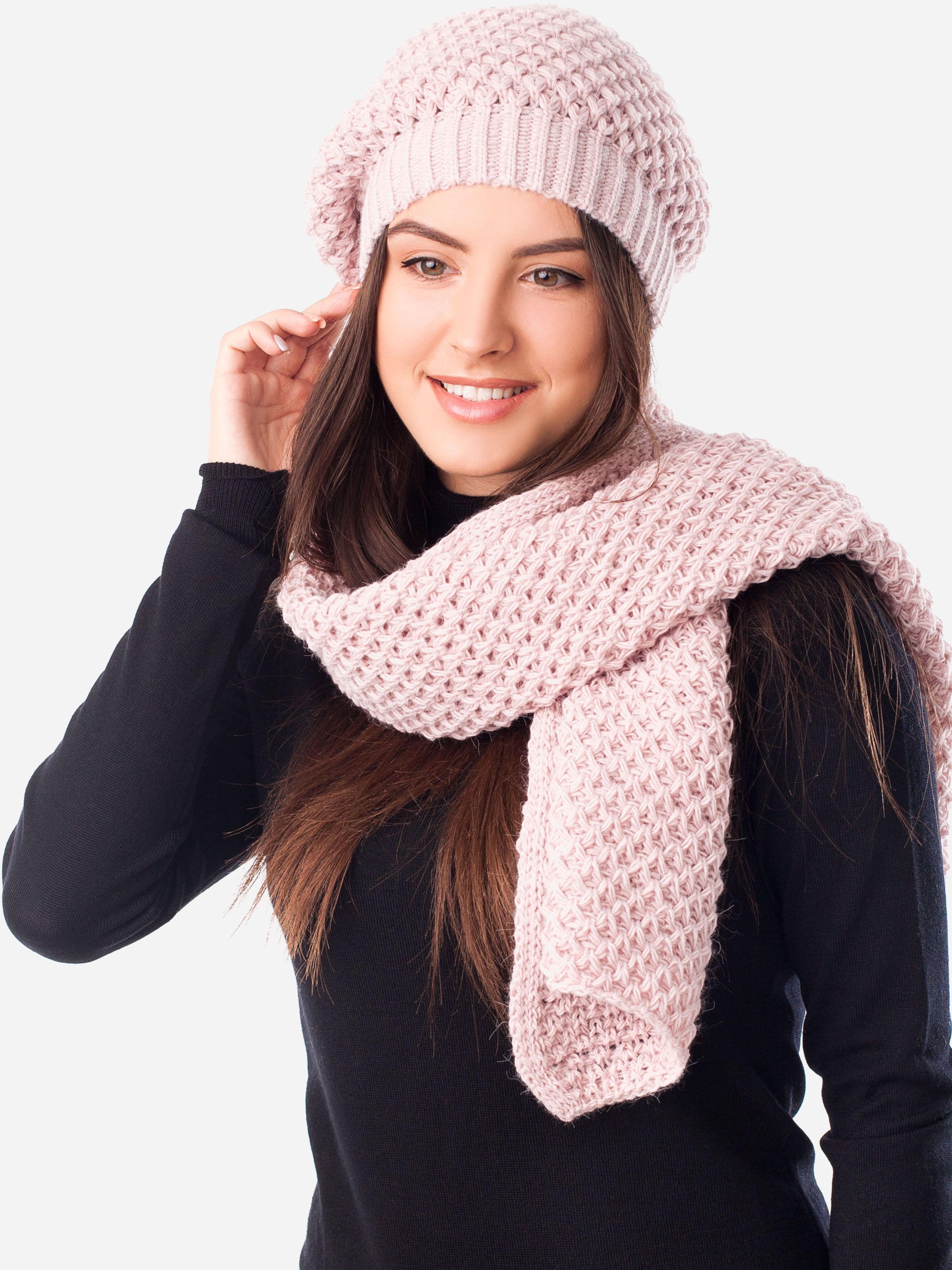 

Шапка + шарф Bakhur 3138  Пудра, Шапка + шарф Bakhur 3138 One size Пудра