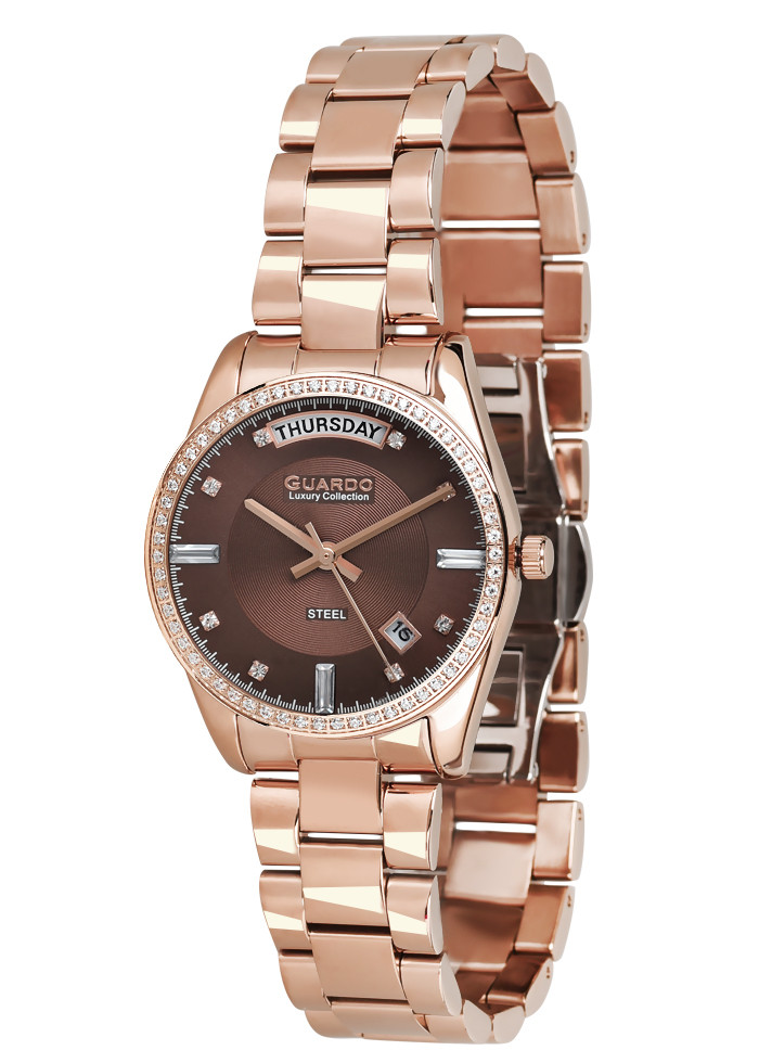 

Часы женские Guardo S01808-5 розовое-золото