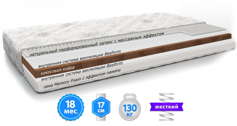

Матрас MAXI EFFECT беспружинный ортопедический 90Х200