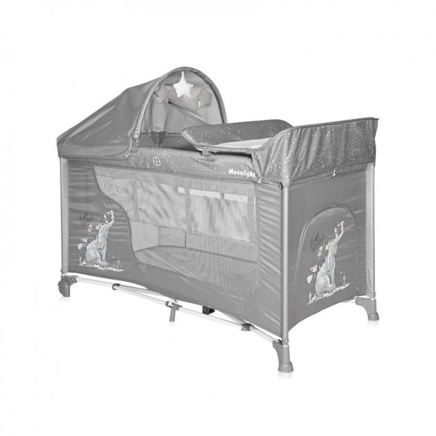 

Кровать-манеж Lorelli Moonlight Rocker 2 Layers Темно-серый (MOONLIGHT 2 LAYERS ROCKER GREY FUN) (10080422140)