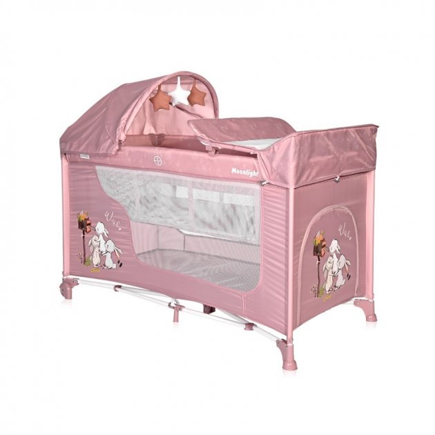 

Кровать-манеж Lorelli Moonlight Rocker 2 Layers Темно-розовый (MOONLIGHT 2 LAYERS ROCKER BEIGE ROSE RABBITS) (10080422153)