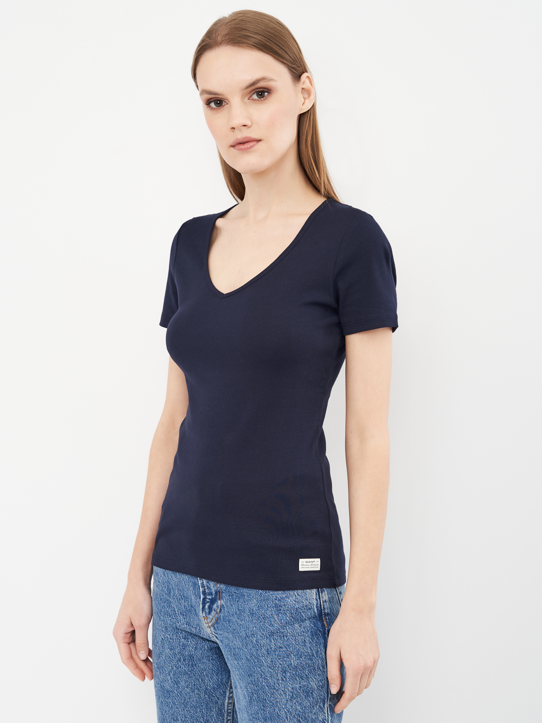 

Футболка GANT 7448.3  Темно-синяя, Футболка GANT 7448.3 S Темно-синяя