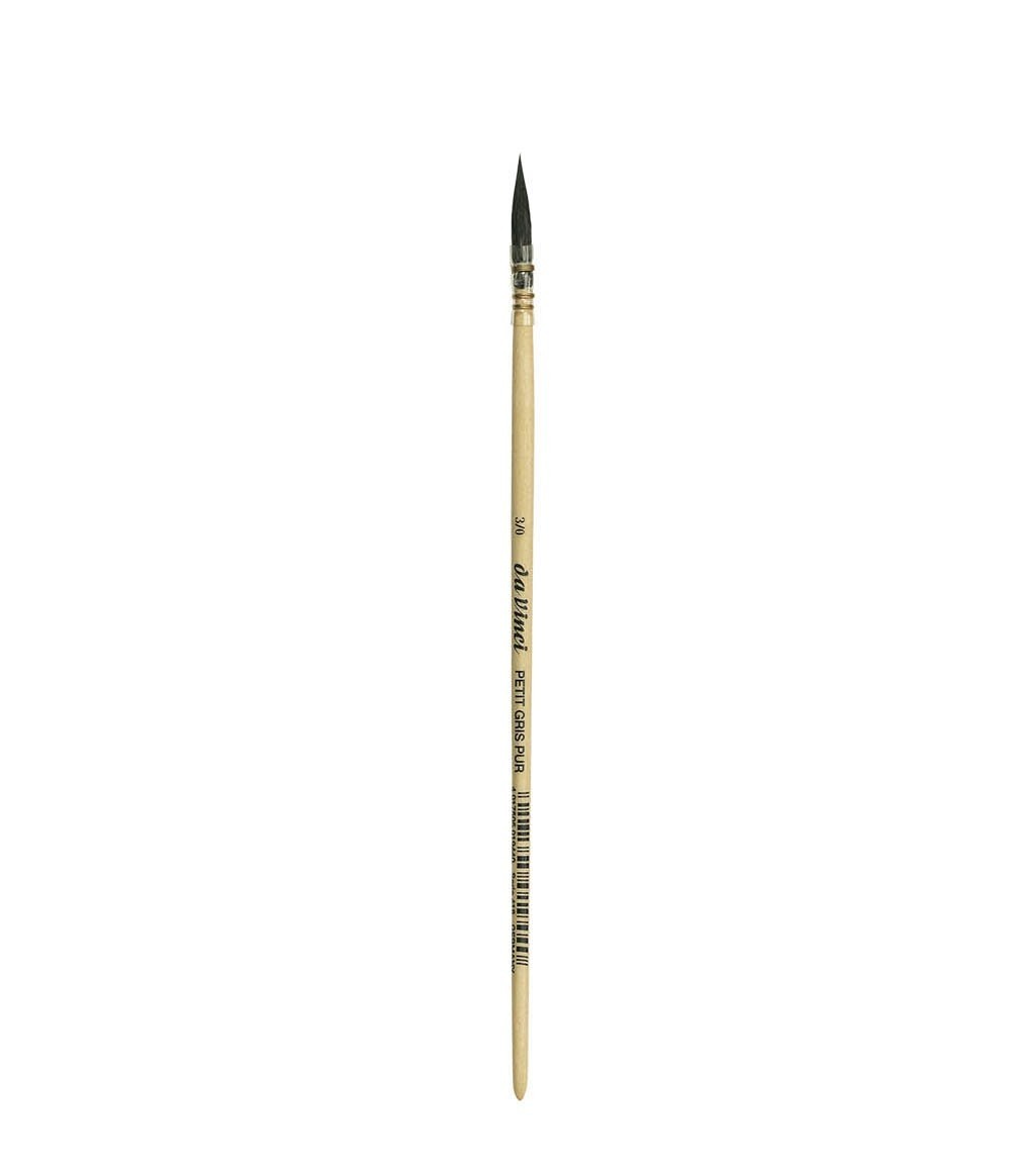

Кисть белка круглая daVinc Petit Gris 418 №3/0 (3мм)