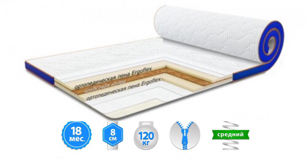 

Мини-матрас топпер Flex Kokos 120Х200