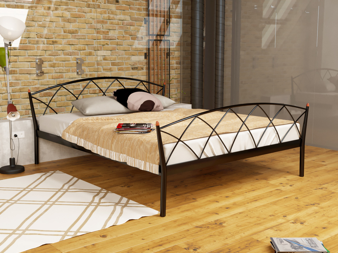

Кровать металлическая Жасмин Элегант-2 (JASMINE ELEGANCE) 80Х200