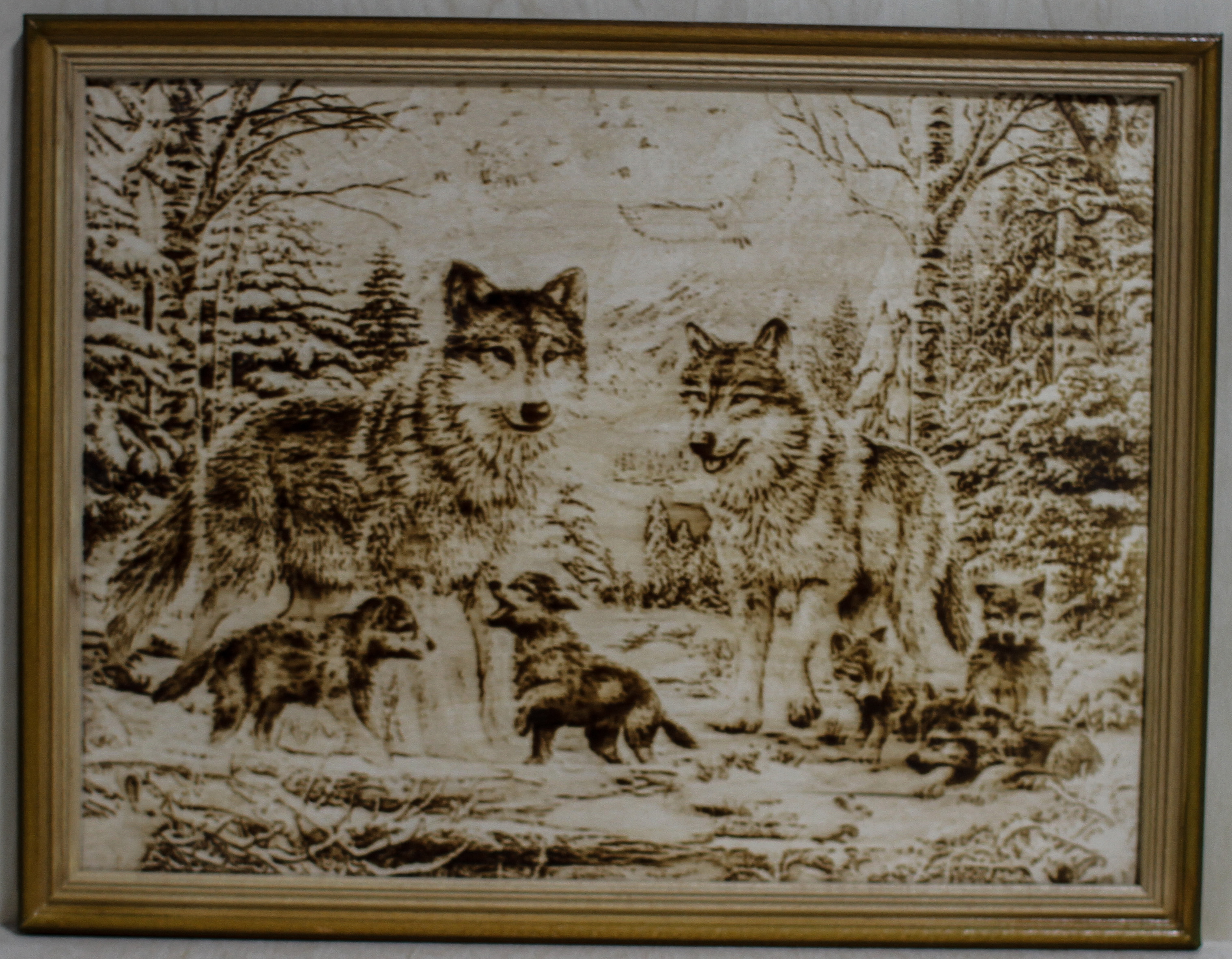 

Картина на дереві PRINT WOOD Вовча сім'я 300*400мм