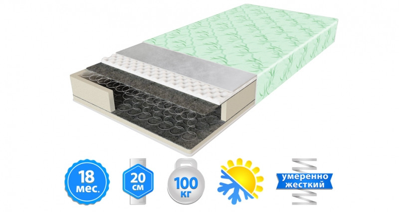 

Матрас ComFort зима лето ортопедический двусторонний 90Х200 см