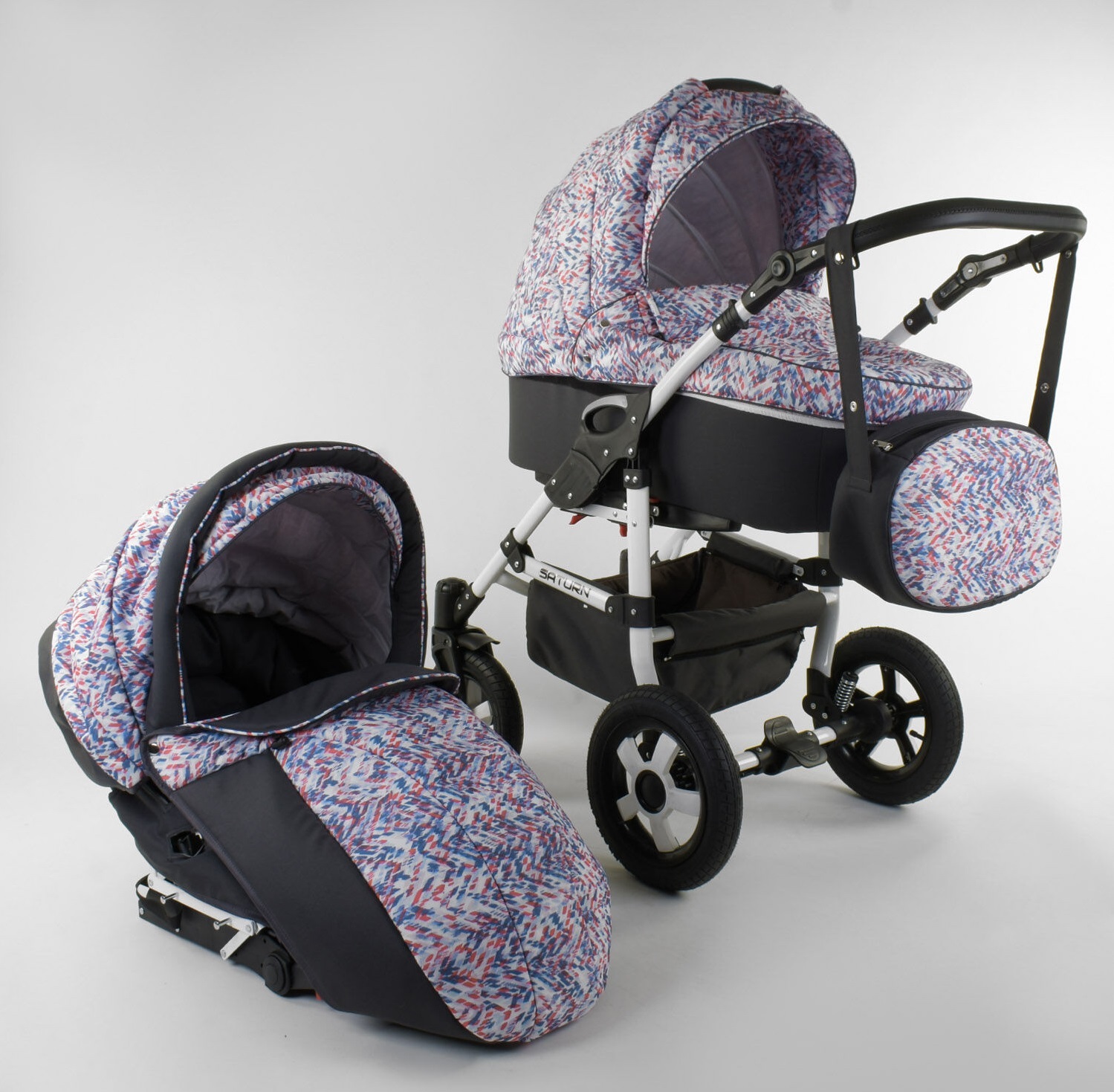 

Универсальная коляска 2 в 1 Victoria Gold Saturn New 0140-С80 Grey / Blue-red-white (0140-С80)