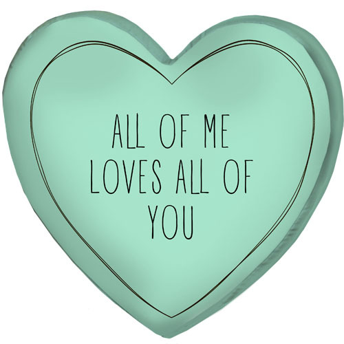 

Подушка сердце 3D Presentville All of me loves all of you 40х40х7,5 см