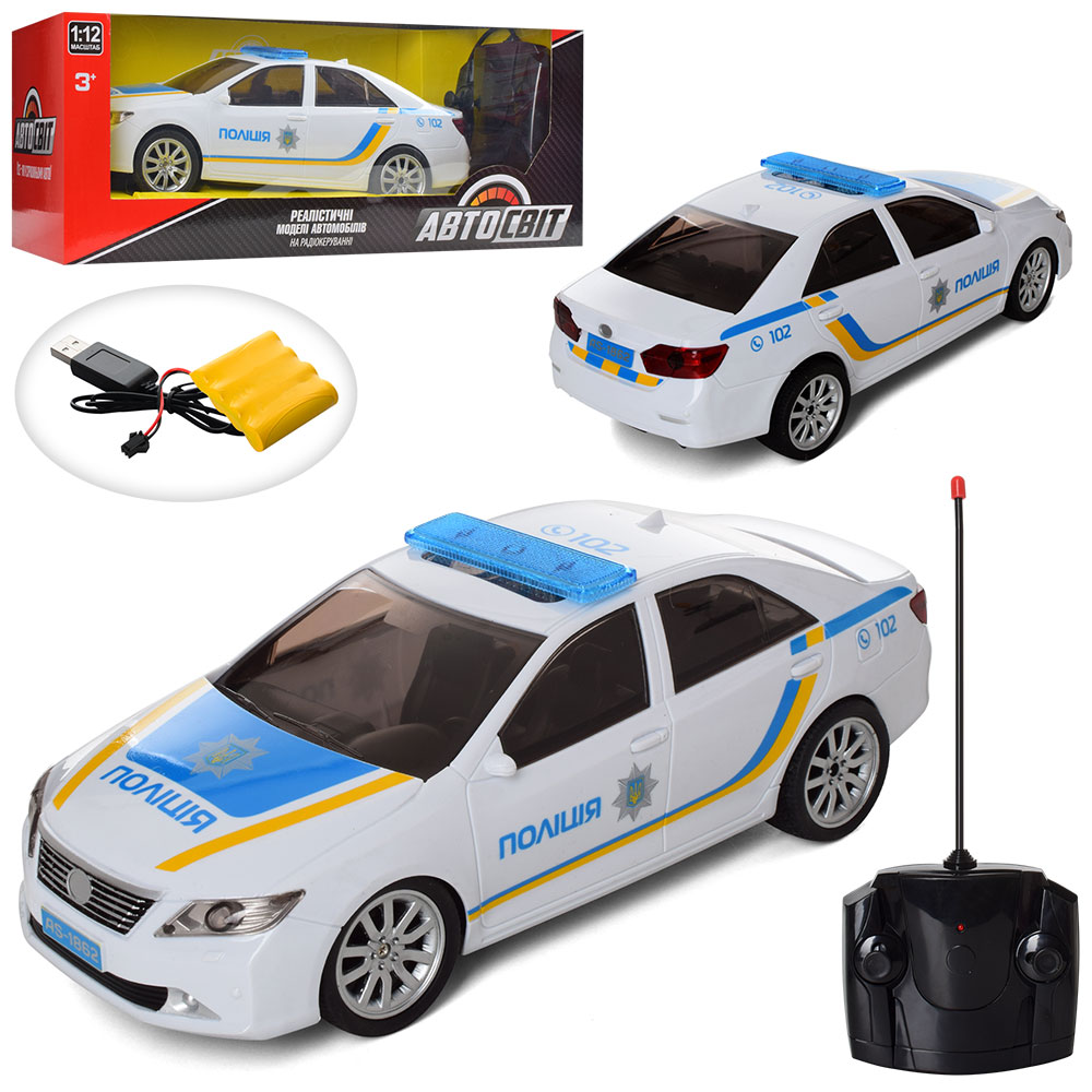 

Машина АвтоСвіт AS-1862 на радіокеруванні 1:12, поліція, USB, музика, світло