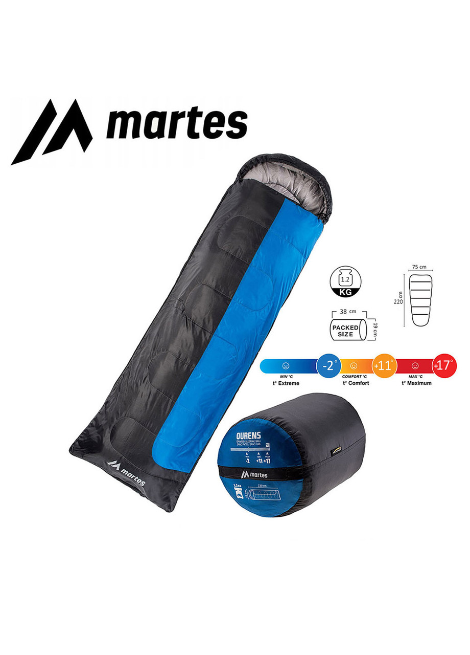 

Спальный мешок Martes Ourens 220x75 Черный с cиним