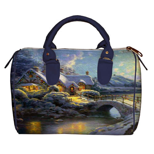 

Сумка бочонок Barrel Presentville Рождественский домик 28x18x17 см