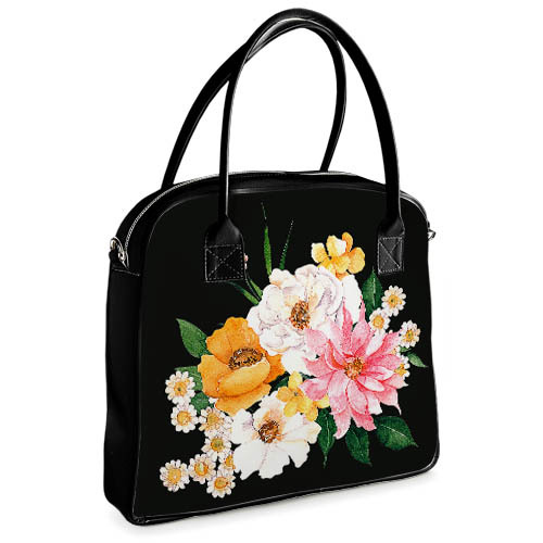 

Сумка с принтом Oxford Presentville Яркие нежные цветы 32x30x9 см