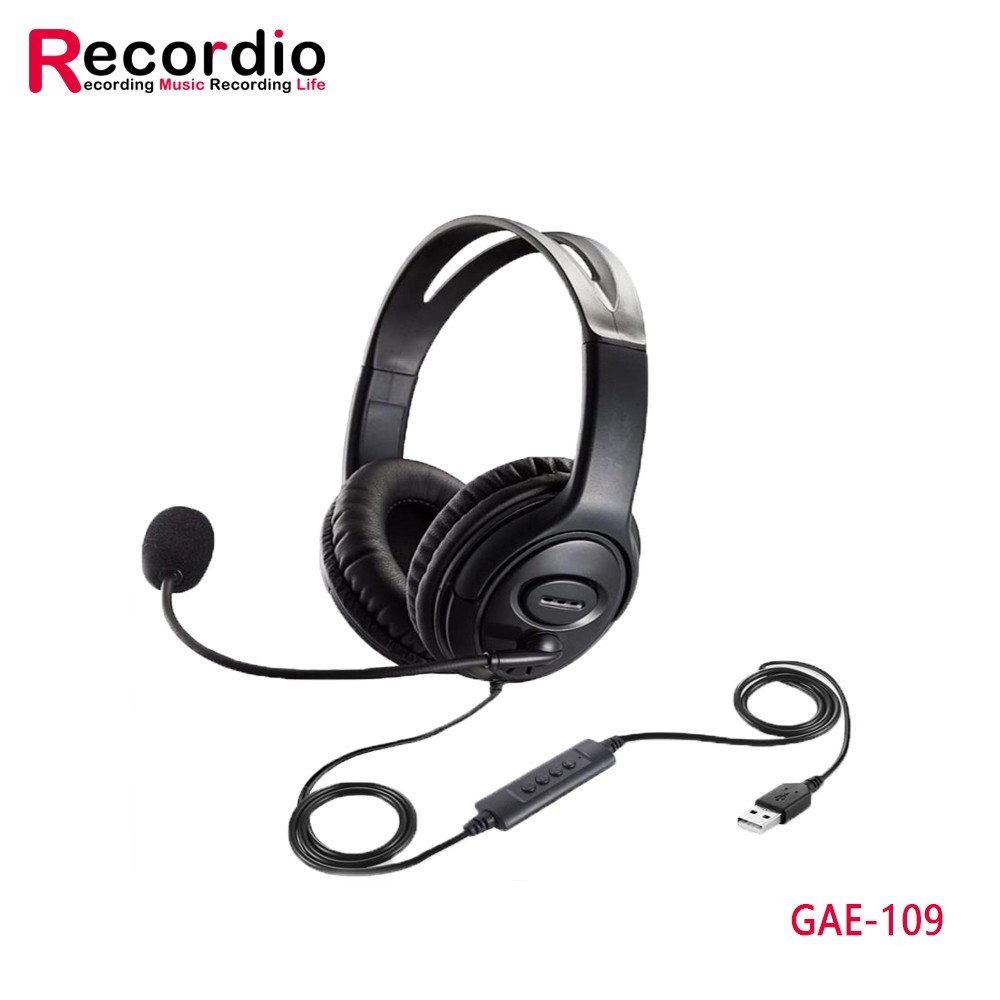 

Наушники игровые Recordio с микрофоном GAE-109 USB Blak