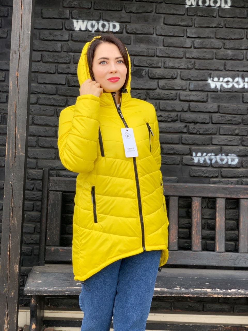 

Куртка парка Khan женская желтая 52 2XL