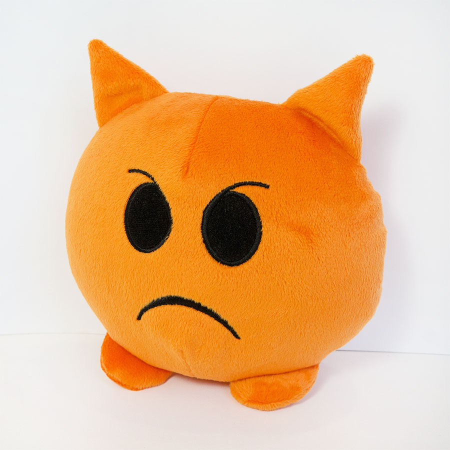 

Мягкая игрушка Zolushka смайлик emoji Злюка 18см (617)