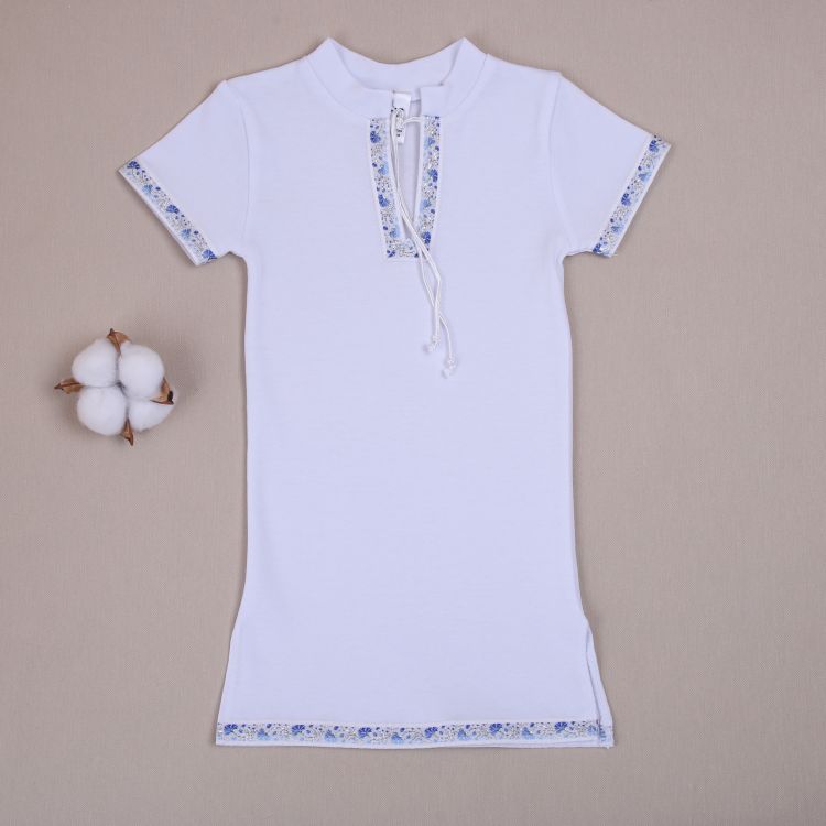 

Сорочка BetiS "Крістіан-2" короткий рукав Білий/синій Інтерлок 27070898 Зріст 56