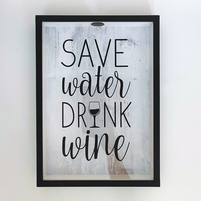 

Копилка декоративная настенная для винных пробок "Save water drink wine" Present копилка декоративная для винных пробок с крепежом на стену