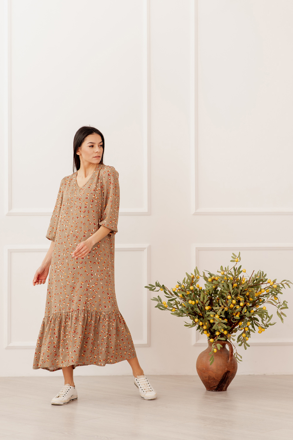 

Платье Azuri 6005  Бежевое, Платье Azuri 6005 L Бежевое