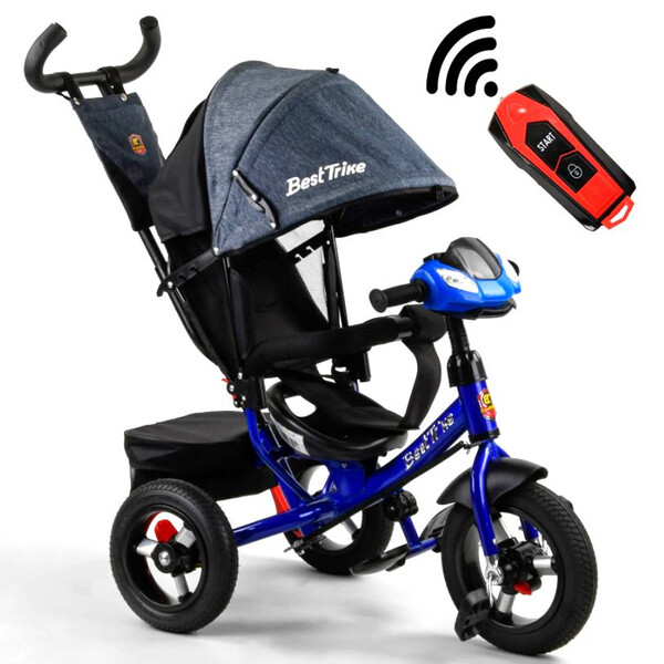 

Велосипед трехколесный детский с ручкой Best Trike надувные колеса (924481)