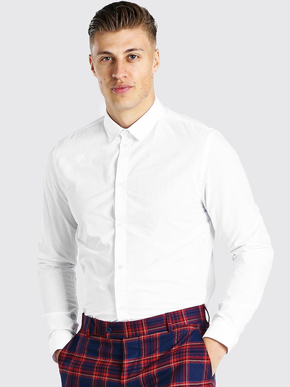 

Рубашка Boohoo bh06110191 M Белая