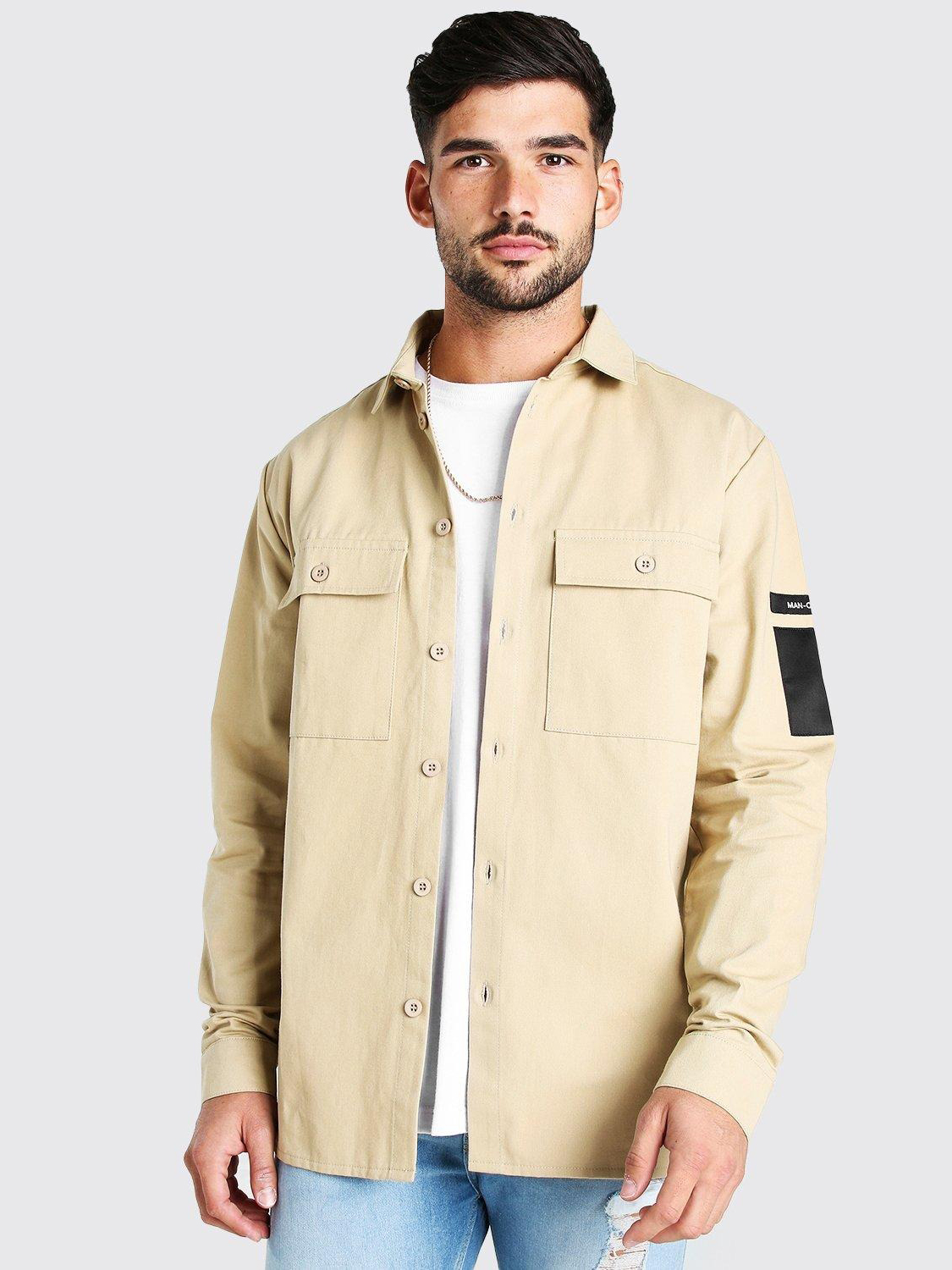 

Рубашка Boohoo bh06110202 S Бежевая