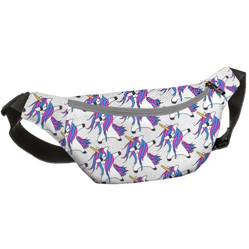 

Сумка на пояс бананка Bumbag Presentville Единорожки 27х16 см