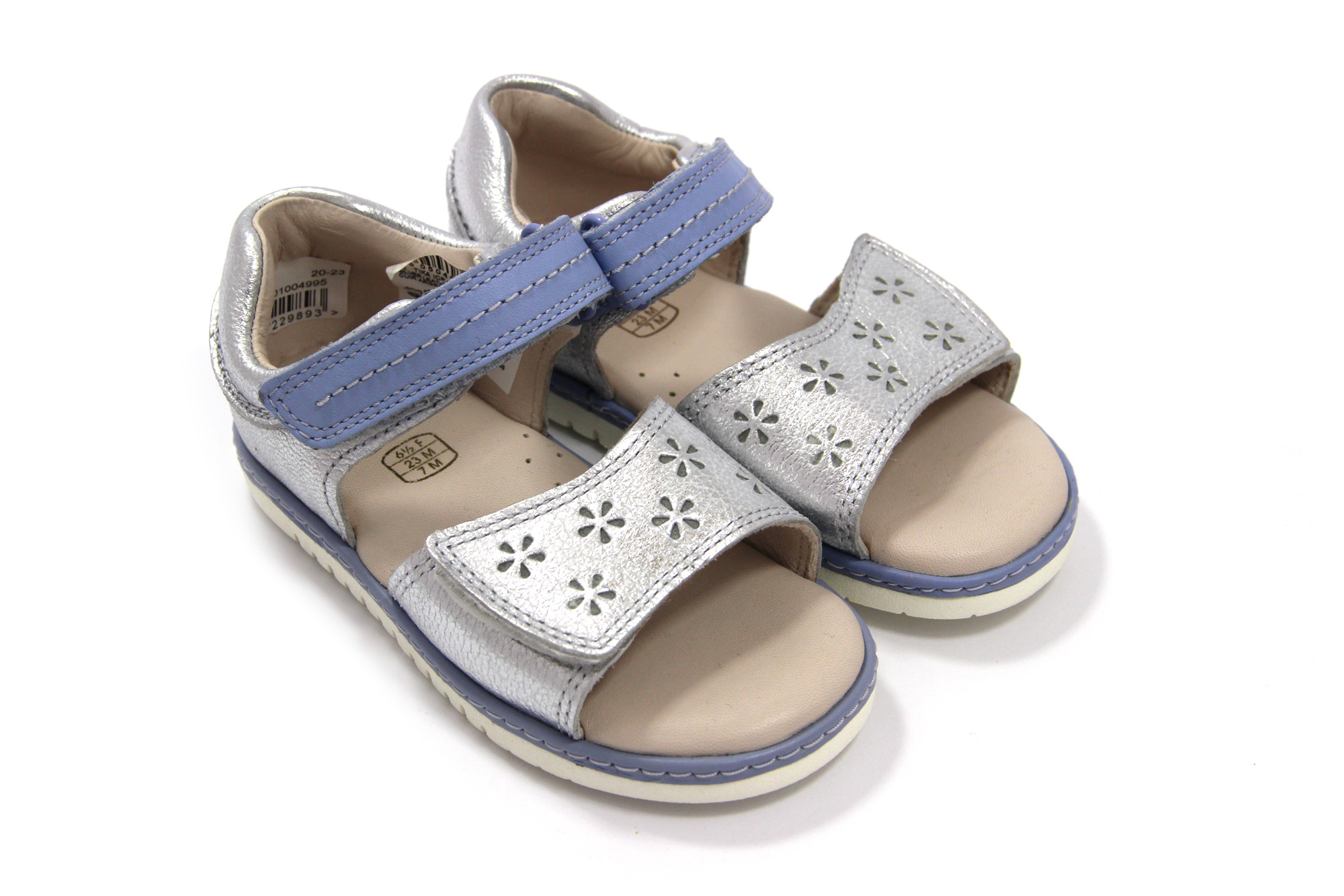 

Босоножки для девочек Clarks Серебристый 23 #10185