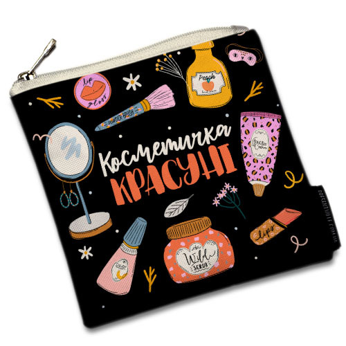 

Косметичка квадратная Basic Presentville Косметичка красуні 16x16 см