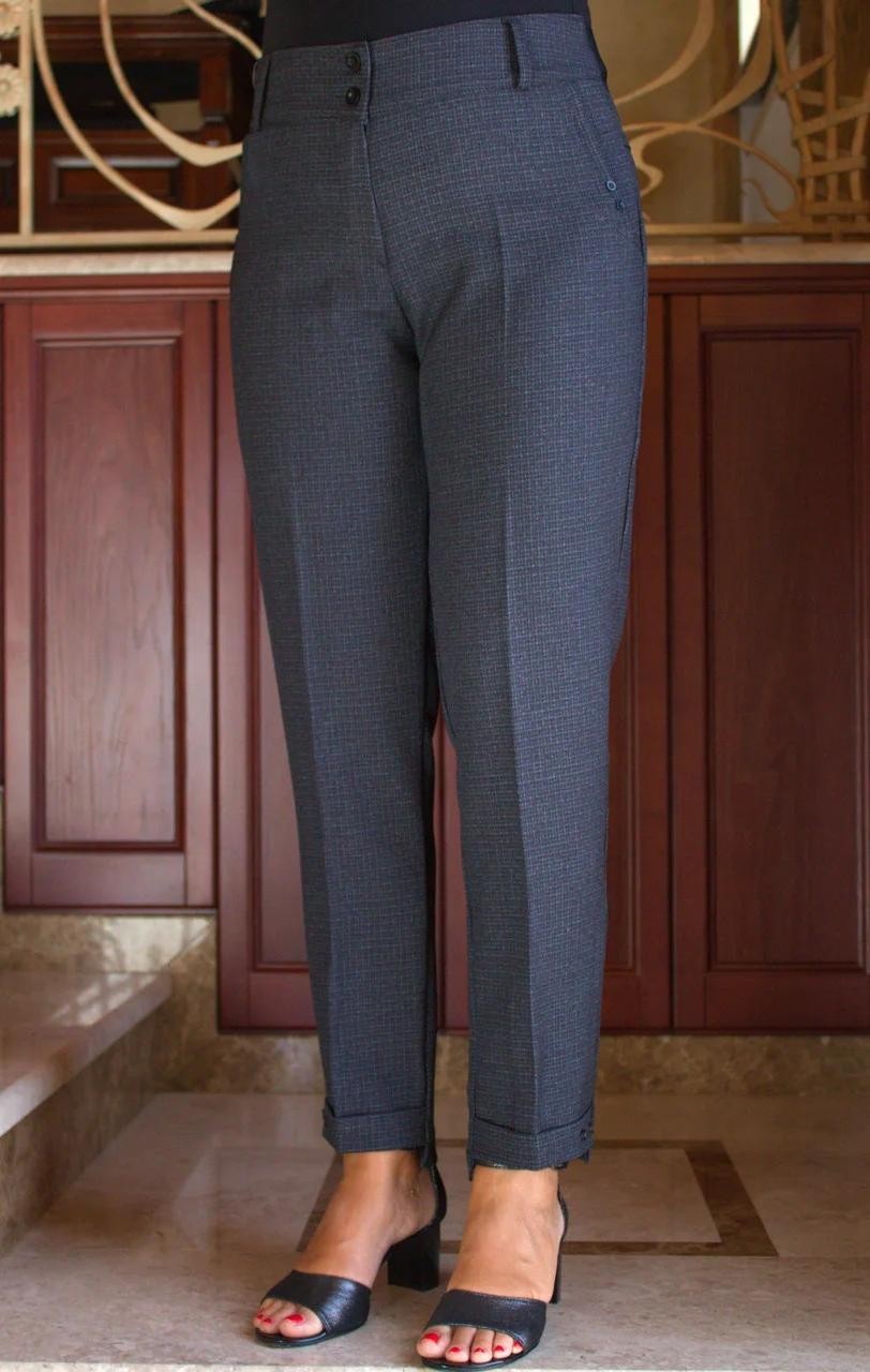 

Брюки женские Classic Fashion батал на резинке в клетку серые  3XL, Брюки женские Classic Fashion батал на резинке в клетку серые 54 3XL