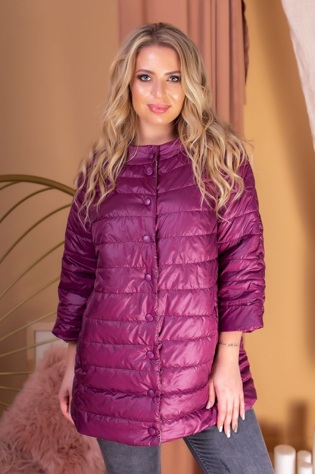 

Куртка жилетка Khan фуксия  XL -XXL, Куртка жилетка Khan фуксия 52 XL -XXL