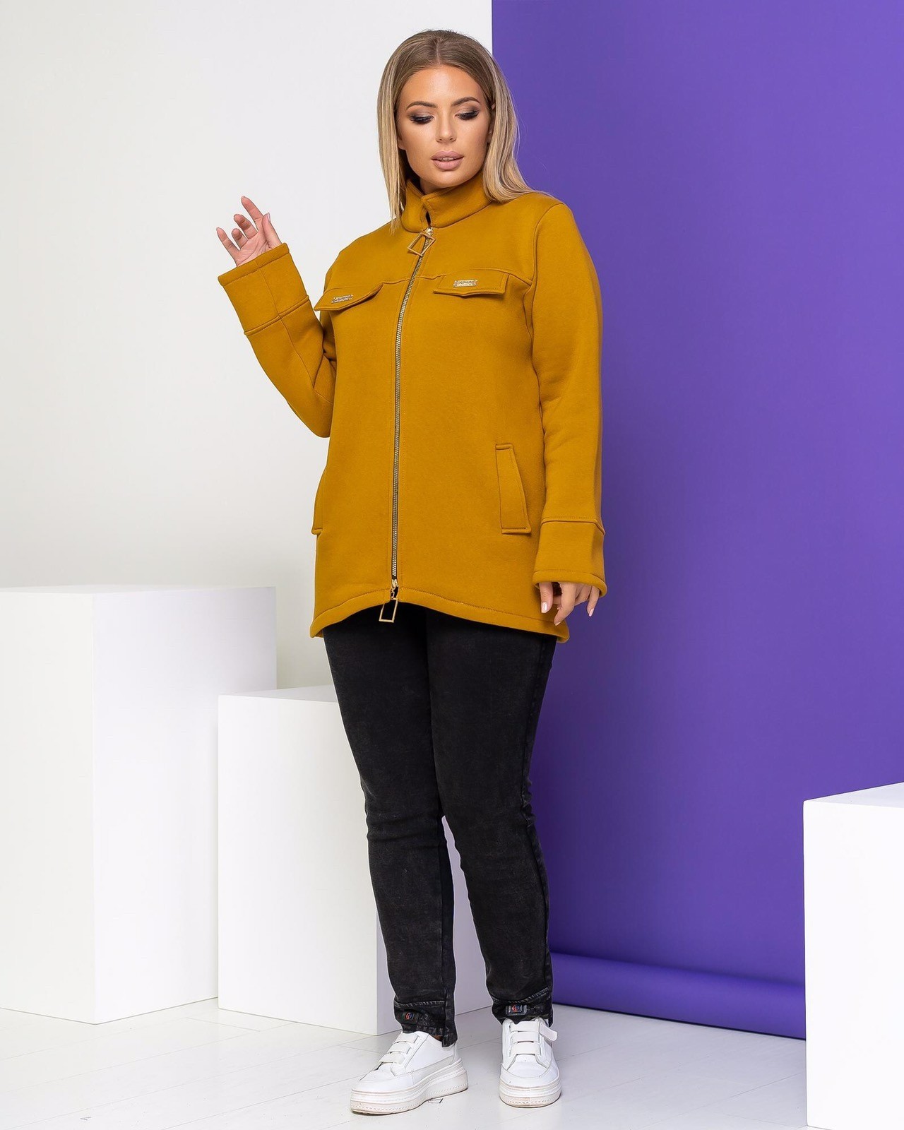 

Женский кардиган Asphodel горчица 54 3XL