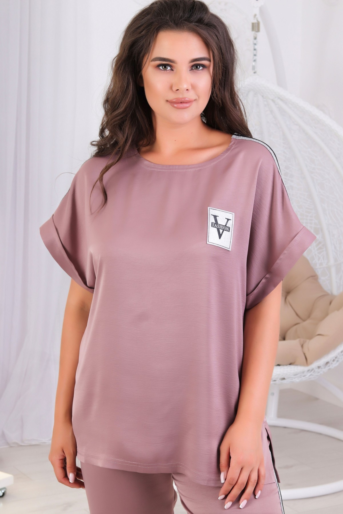 

Костюм Asphodel женский летний прогулочный лиловый 50 XL
