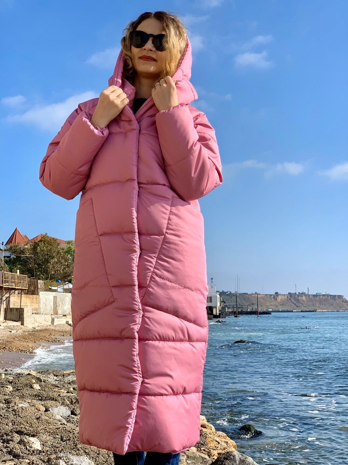 

Куртка кокон зима MaLika розовый - S-M, Куртка кокон зима MaLika розовый 42-44 S-M
