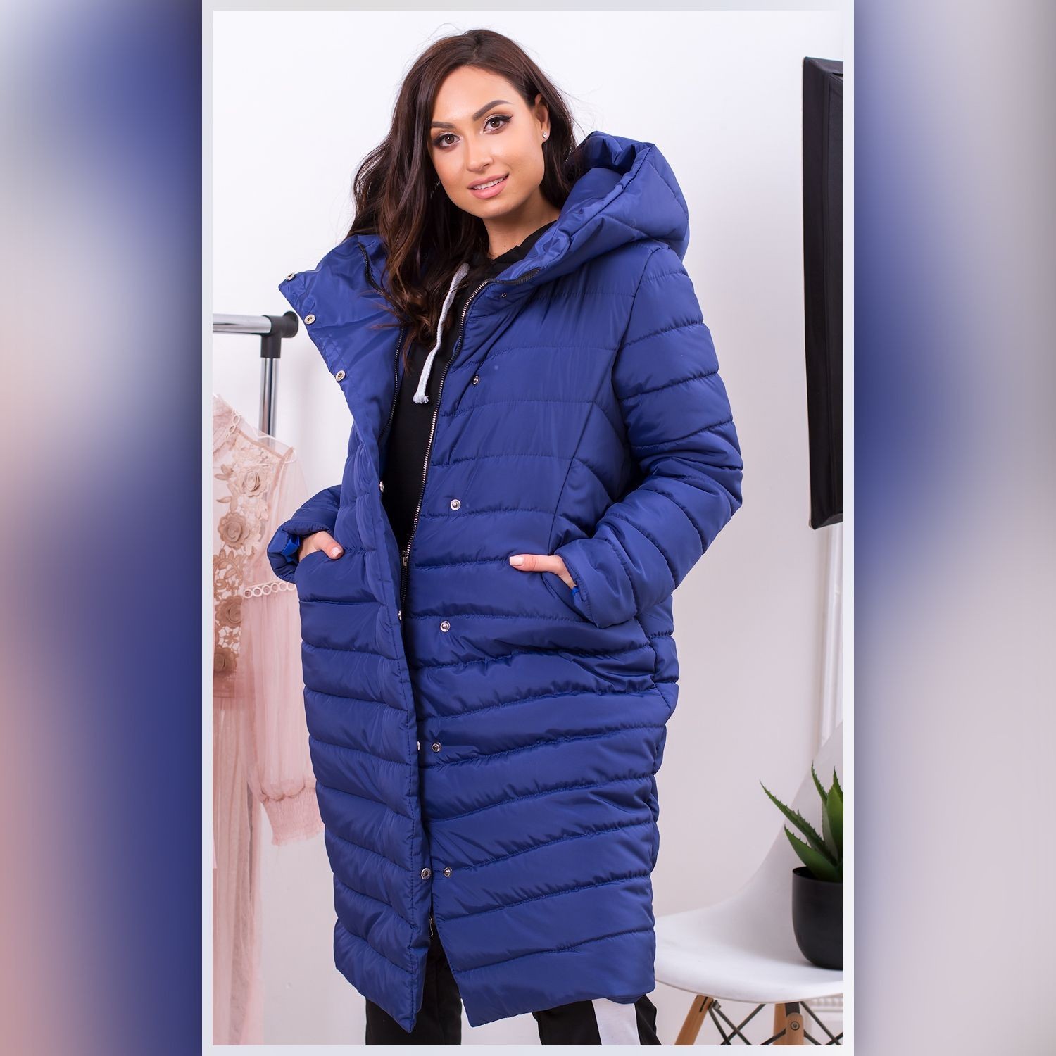 

Куртка кокон Khan Madonna синий  XXXL, Куртка кокон Khan Madonna синий 54 XXXL