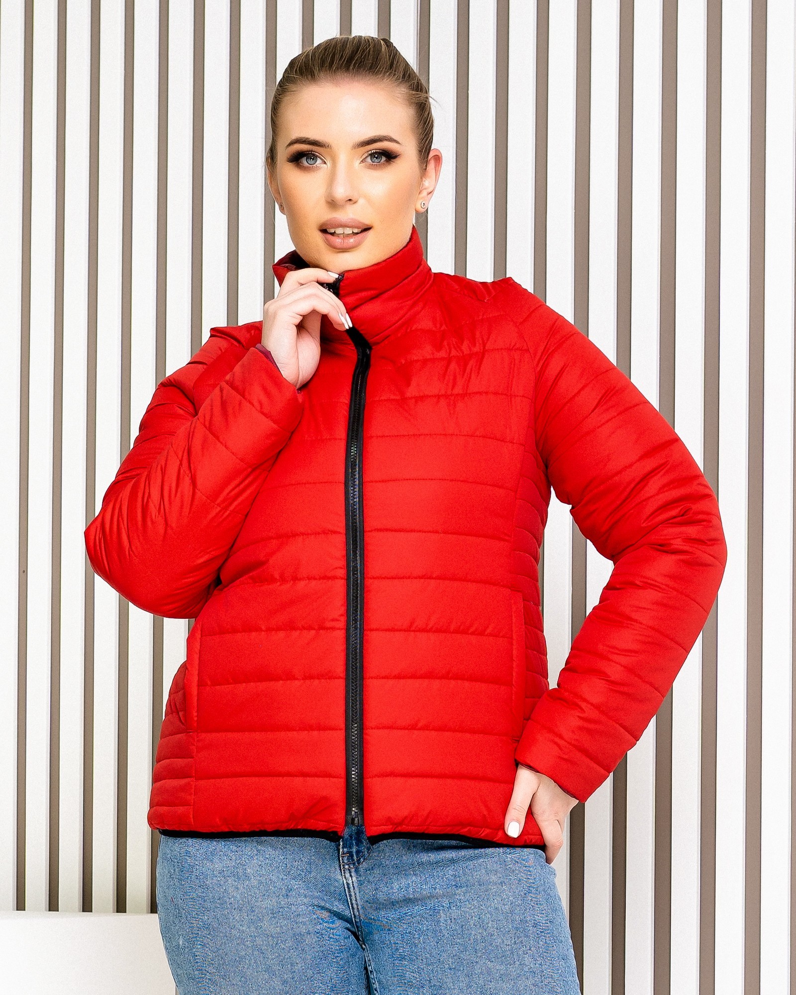 

Куртка MaLika двухсторонняя  2XL красный / бордовый М555, Куртка MaLika двухсторонняя 52 2XL красный / бордовый М555