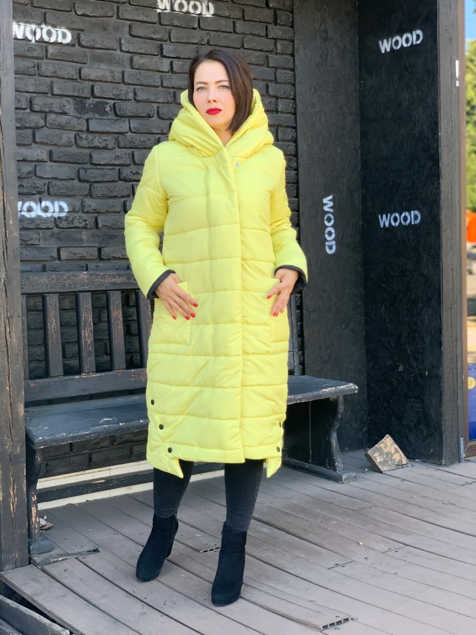 

Куртка парка MaLika желтый с черным 46-48