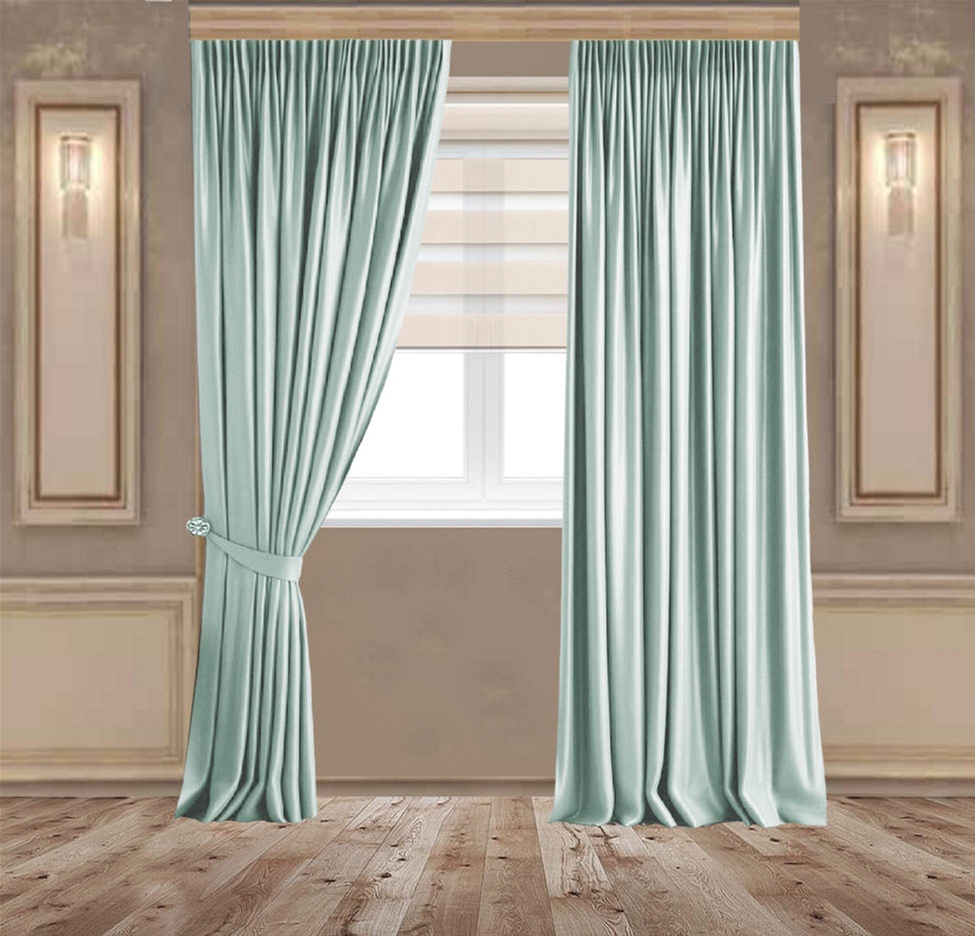 

Комплект штор Декор-Ин Бархатные 255x300 см 2 шт Мятные (Vi 101561)