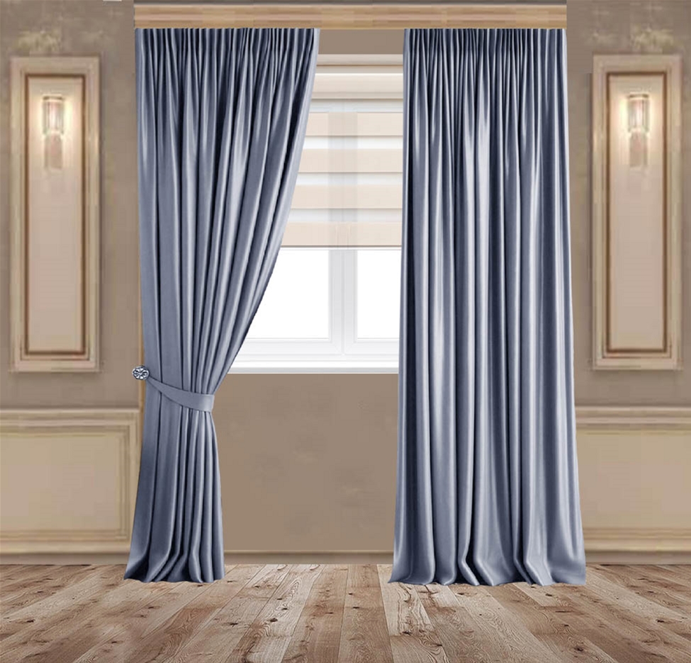 

Комплект штор Декор-Ин Бархатные 255x300 см 2 шт Голубые (Vi 101615)