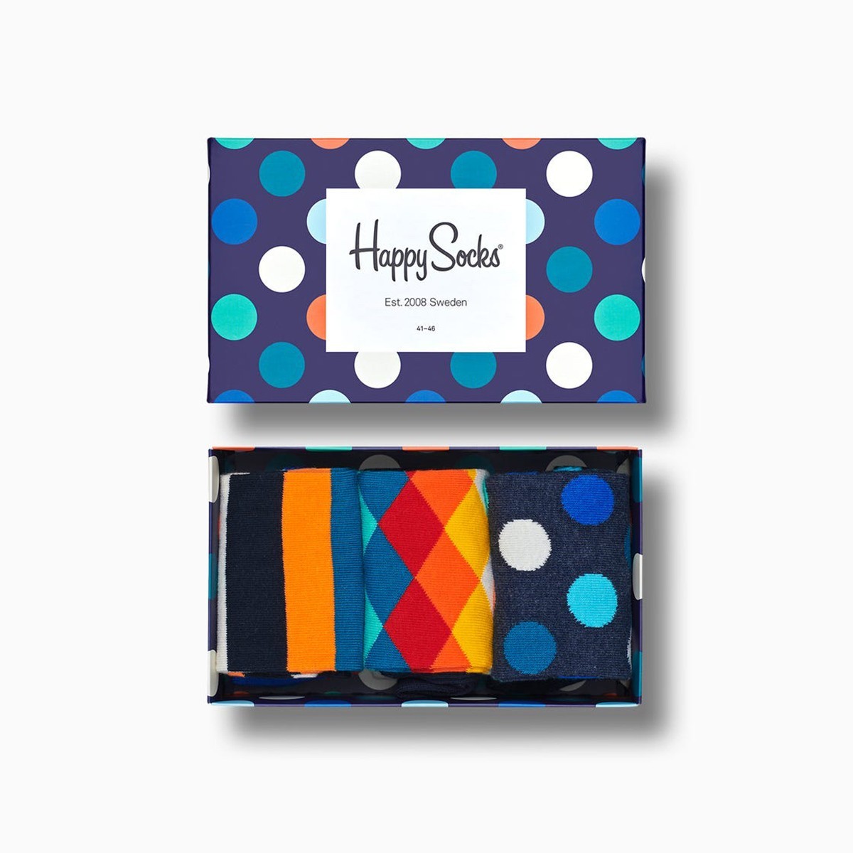 

Набор носков Happy Socks Mix Gift Box 41-46 3 шт Мультиколор (XMIX08-6000)