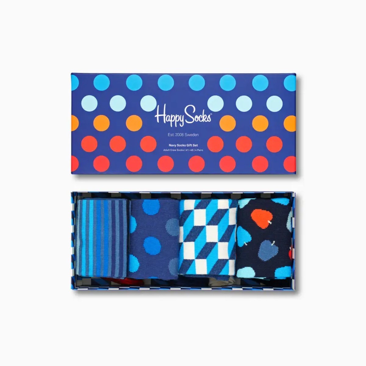 

Набор носков Happy Socks Navy Socks Gift Box 41-46 4 шт Мультиколор (XNAV09-6400)