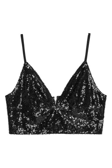 

топ H&M 0592745 S чорний